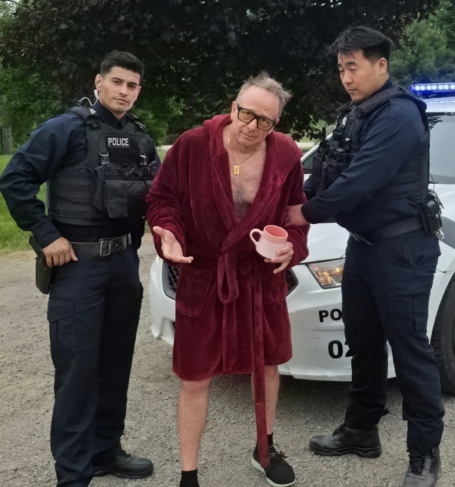 Tony Lawand as the robe