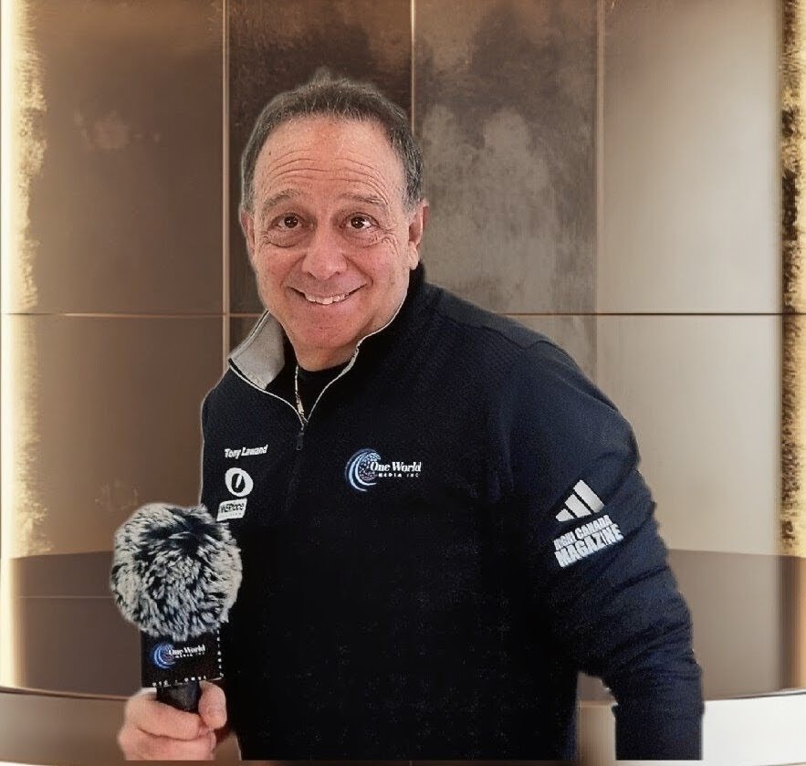 Tony Lawand with his One World Media mic