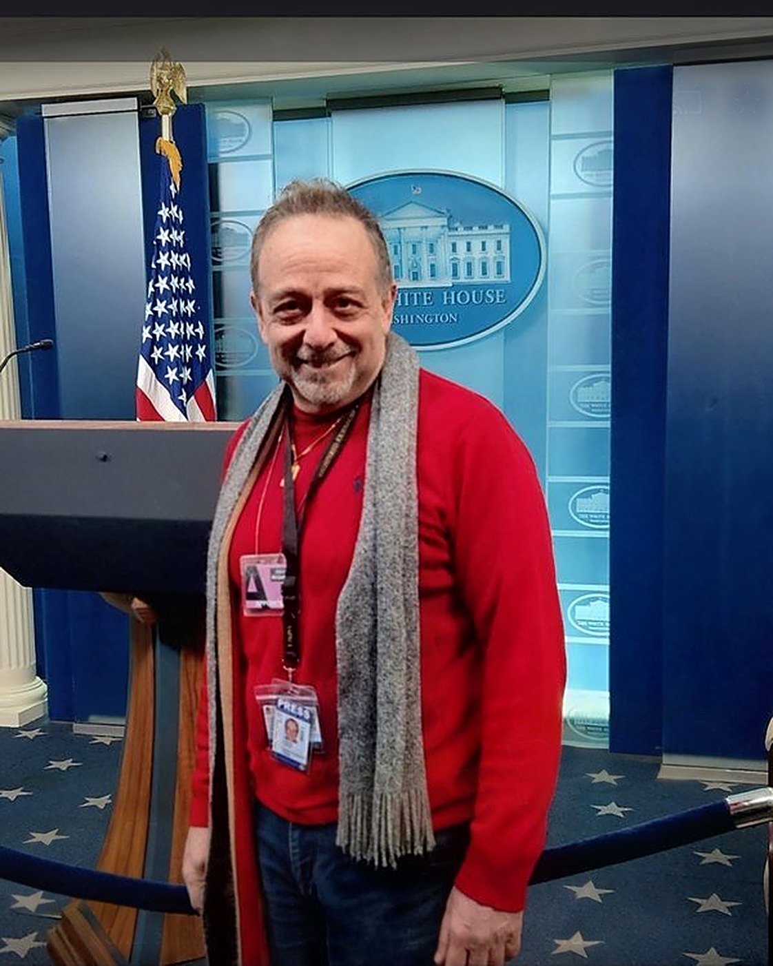 Tony Lawand with White House Press
